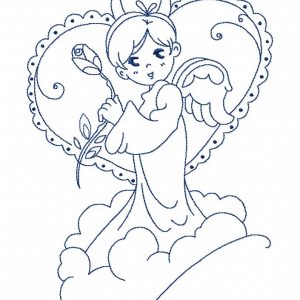 Valentine Angels 10 Machine Embroidery Designs
