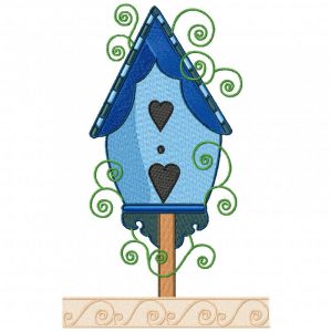 Birdhouses 10 Machine Embroidery Designs in 7 sizes