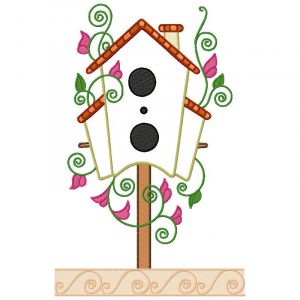 Birdhouses Applique 10 Machine Embroidery Designs in 7 sizes