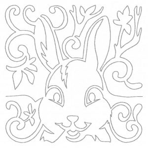 Continuous Line Cute Woodland Blocks 12 Machine Embroidery Designs