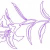 Continuous Line Lilies 10 Machine Embroidery Designs - Image 4