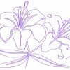 Continuous Line Lilies 10 Machine Embroidery Designs - Image 9