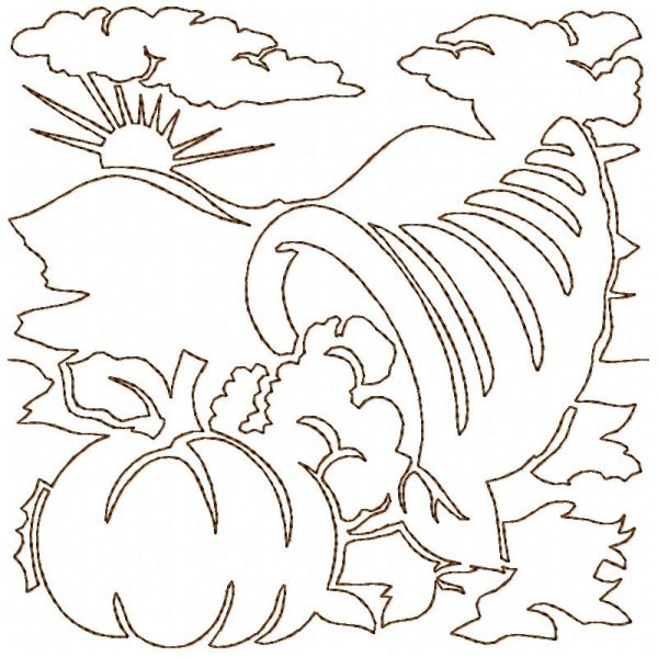 Free Motion Thanksgiving Blocks 12 Machine Embroidery Designs