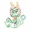 Color Outline Dragon 10 Machine Embroidery Designs Satin Outline - Image 10