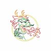 Color Outline Dragon 10 Machine Embroidery Designs Satin Outline - Image 11