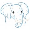 Color Outline Elephants 10 Embroidery Designs - Image 10