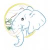 Color Outline Elephants 10 Embroidery Designs - Image 9