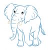 Color Outline Elephants 10 Embroidery Designs - Image 8