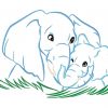 Color Outline Elephants 10 Embroidery Designs - Image 7
