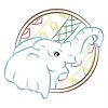 Color Outline Elephants 10 Embroidery Designs - Image 5