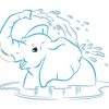 Color Outline Elephants 10 Embroidery Designs - Image 4