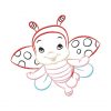 Color Outline Ladybugs 10 Machine Embroidery Designs - Image 5