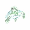 Color Outline Sea Turtles 10 Machine Embroidery Designs - Image 4