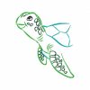 Color Outline Sea Turtles 10 Machine Embroidery Designs - Image 5