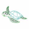 Color Outline Sea Turtles 10 Machine Embroidery Designs - Image 6