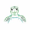 Color Outline Sea Turtles 10 Machine Embroidery Designs - Image 7
