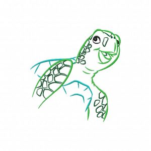 Color Outline Sea Turtles 10 Machine Embroidery Designs