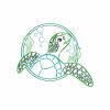 Color Outline Sea Turtles 10 Machine Embroidery Designs - Image 10