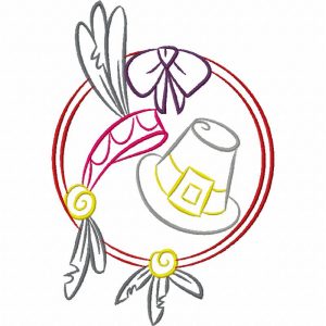 Color Outline Thanksgiving 10 Machine Embroidery Designs