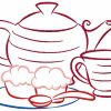 Color Outline Tea Time 10 Machine Embroidery Designs - Image 5