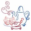 Color Outline Tea Time 10 Machine Embroidery Designs - Image 8