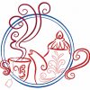 Color Outline Tea Time 10 Machine Embroidery Designs - Image 9