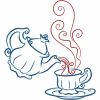 Color Outline Tea Time 10 Machine Embroidery Designs - Image 10