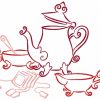 Color Outline Tea Time 10 Machine Embroidery Designs - Image 11