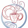 Color Outline Tea Time 10 Machine Embroidery Designs - Image 2