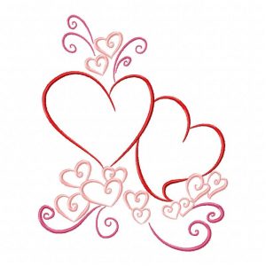 Color Outline Valentines 10 Machine Embroidery Designs