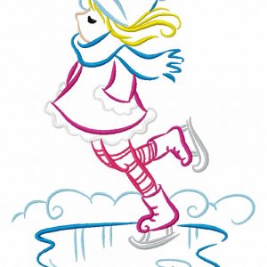 Color Outline Winter Time 10 Machine Embroidery Designs