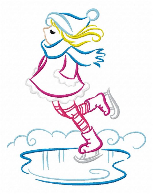 Color Outline Winter Time 10 Machine Embroidery Designs