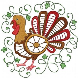 Decorative Thanksgiving 10 Machine Embroidery Designs multi-formatted CD 8 sizes