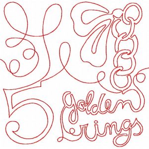 Free Motion 12 Days of Christmas Block Machine Embroidery Designs
