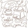 Free Motion Coffee Blocks 12 Machine Embroidery Designs - Image 6