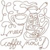 Free Motion Coffee Blocks 12 Machine Embroidery Designs - Image 10