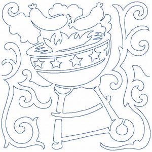 Free Motion Cute American Blocks 12 Machine Embroidery Designs