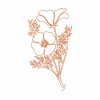 Free Motion California Poppy 10 Machine Embroidery Designs - Image 9