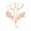 Free Motion California Poppy 10 Machine Embroidery Designs - Image 2