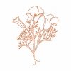 Free Motion California Poppy 10 Machine Embroidery Designs - Image 5