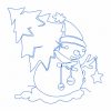 Free Motion Christmas Snowman 10 Machine Embroidery Designs - Image 7