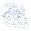 Free Motion Christmas Snowman 10 Machine Embroidery Designs - Image 8