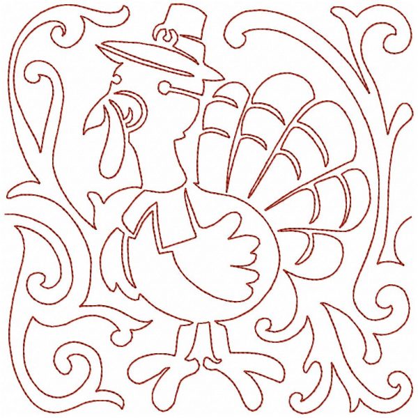 Free Motion Cute Thanksgiving 12 Machine Embroidery Designs