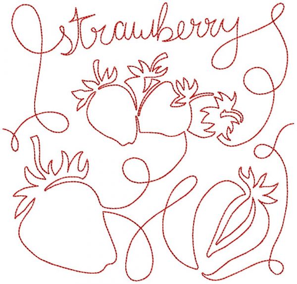Free Motion Fruits 12 Machine Embroidery Designs