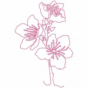 Free Motion Peach Blossom 10 Machine Embroidery Designs