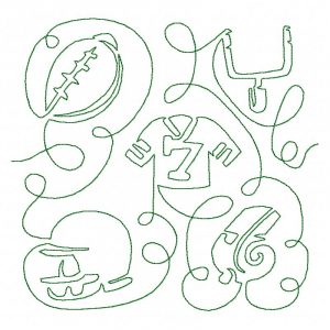 Free Motion Sport Blocks 12 Machine Embroidery Designs
