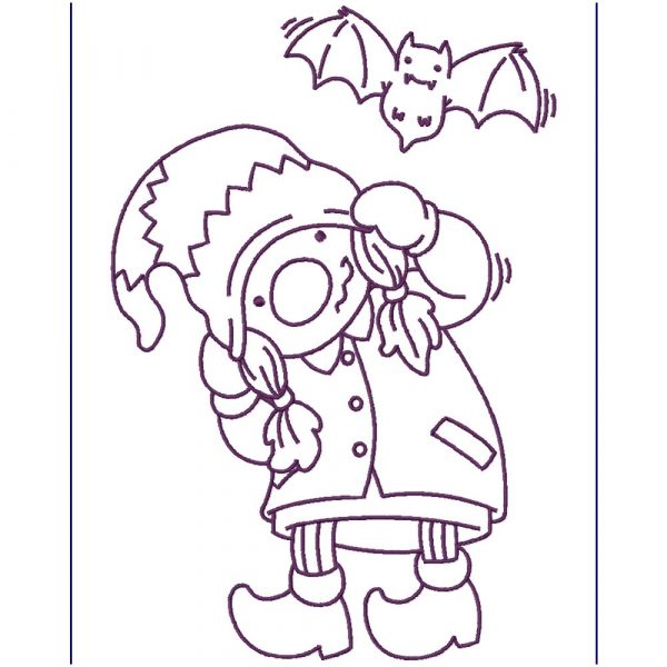 Halloween Gnome Girls 10 Machine Embroidery Designs