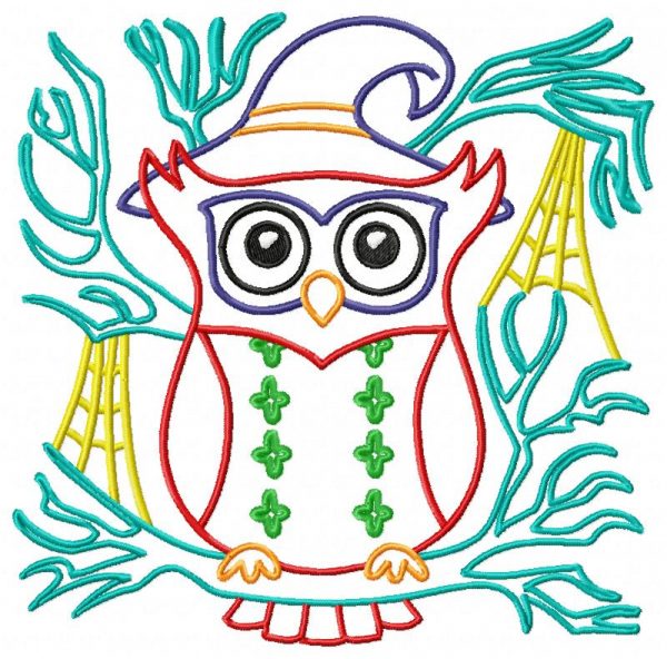 Halloween Owl Blocks 12 Machine Embroidery Designs