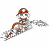 Lovely Swirly Firefighters - 10 Machine Embroidery Designs - Image 3