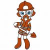 Lovely Swirly Firefighters - 10 Machine Embroidery Designs - Image 4